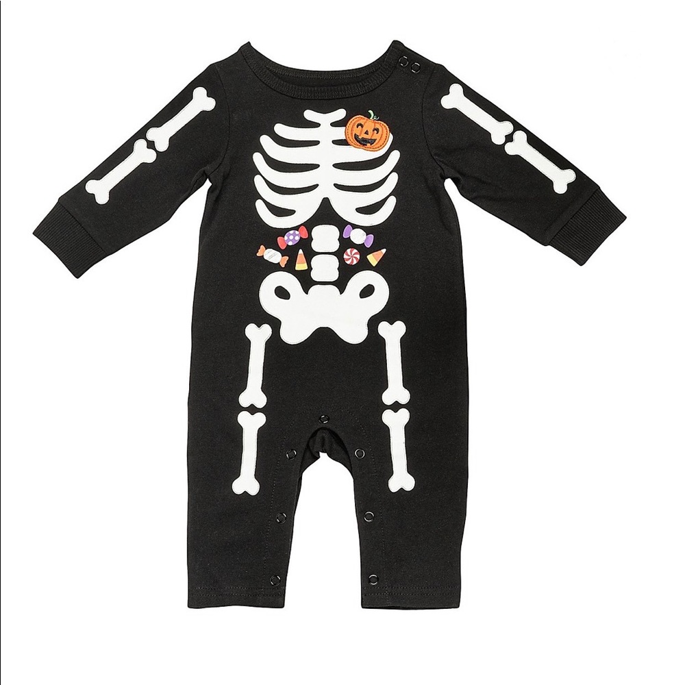 Skeleton coverall in black